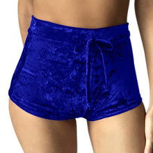 Load image into Gallery viewer, Women Velvet Drawstring Shorts