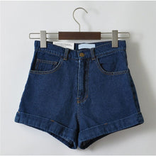 Load image into Gallery viewer, Women High Waist Denim Shorts