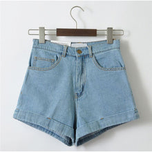 Load image into Gallery viewer, Women High Waist Denim Shorts