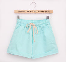 Load image into Gallery viewer, Summer Style Shorts Women Candy Color Elastic With Belt