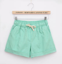 Load image into Gallery viewer, Summer Style Shorts Women Candy Color Elastic With Belt